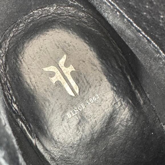 Frye Judith boots double zip women's 7 ankle bootie block heel leather black - Picture 8 of 10